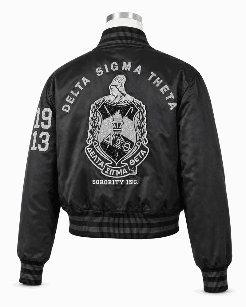 Women's Delta Black Ice Rhinestone Style Satin Jacket